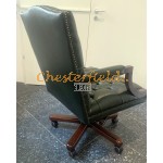 Chesterfield King irodai zöld forgószék, office chair 