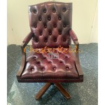 Chesterfield King bordó irodai forgószék, office chair 