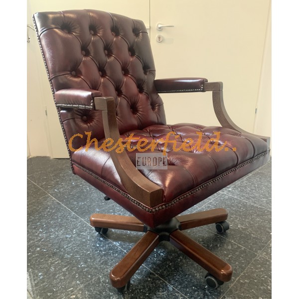 Chesterfield King bordó irodai forgószék, office chair 