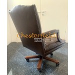 Chesterfield King irodai barna forgószék, office chair 