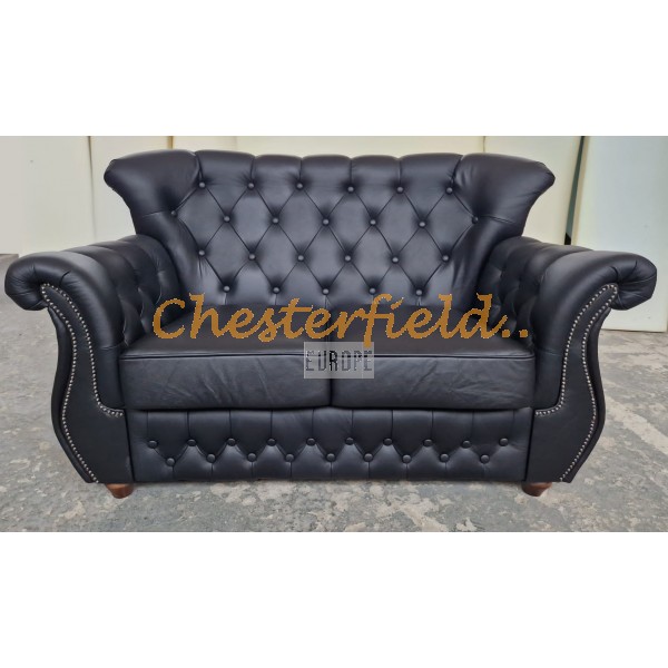 Chesterfield Monk 2-es kanapé fekete (K70)