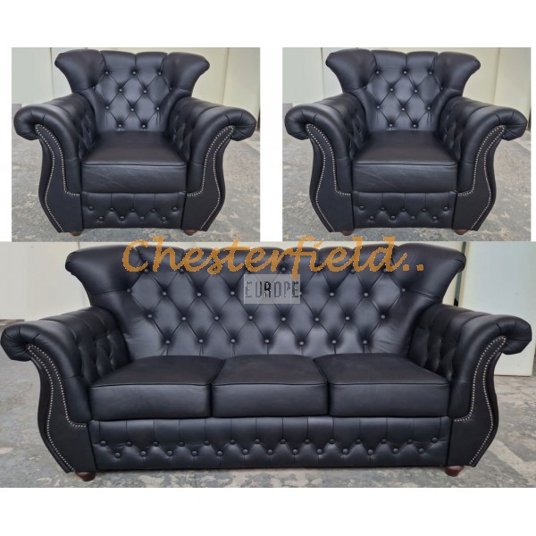 Chesterfield Monk 311 ülőgarnitúra fekete K70