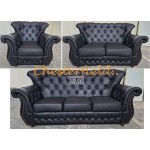 Chesterfield Monk 321 ülőgarnitúra fekete K70