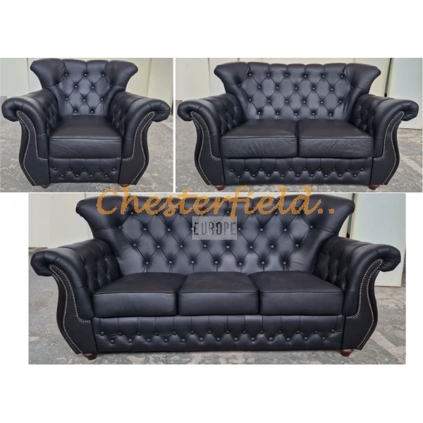 Chesterfield Monk 321 ülőgarnitúra fekete K70